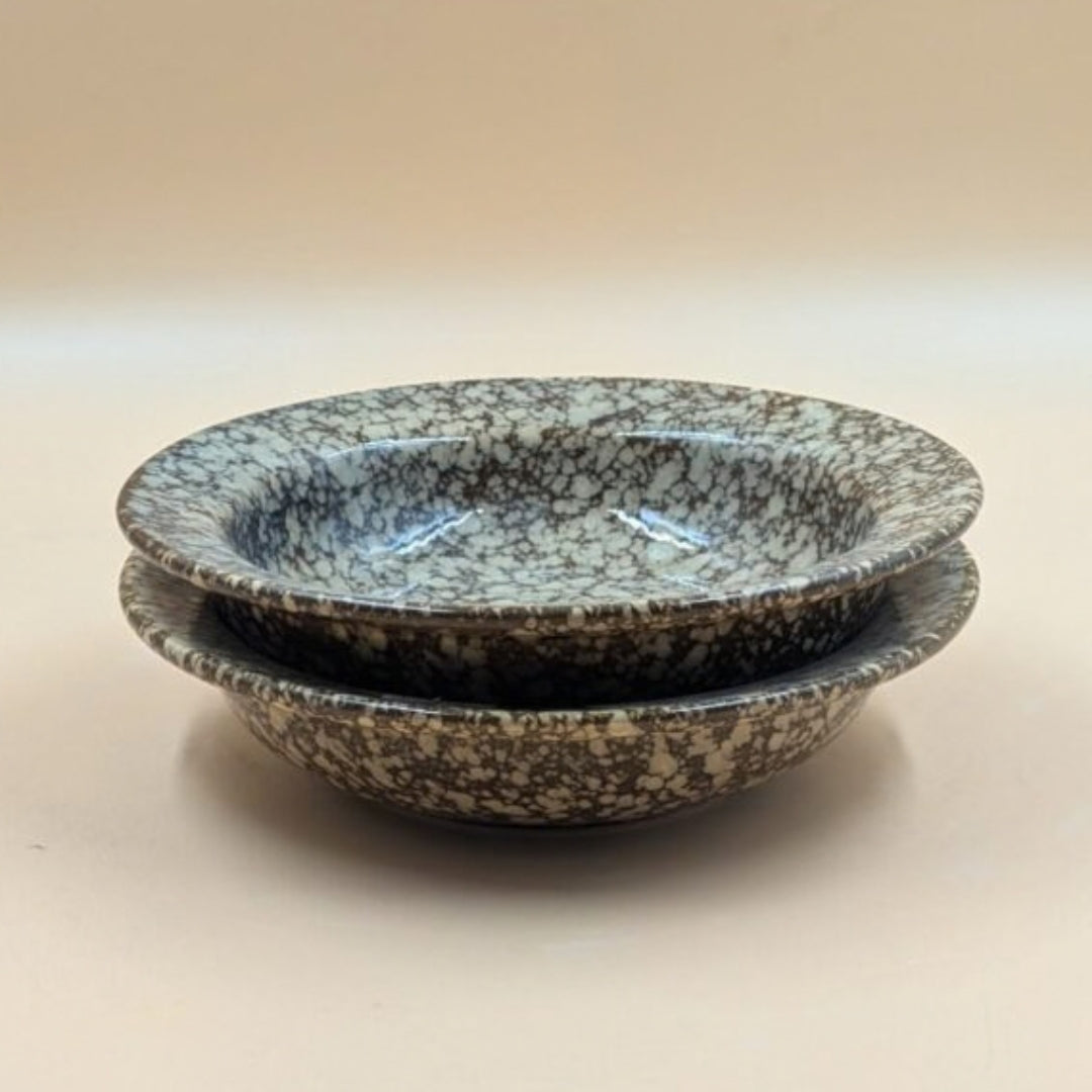 Soup Plates - Speckled Grey / Brown