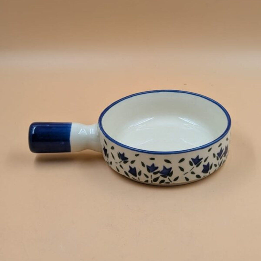 Breakfast Bowl with Handle - Blue Floral