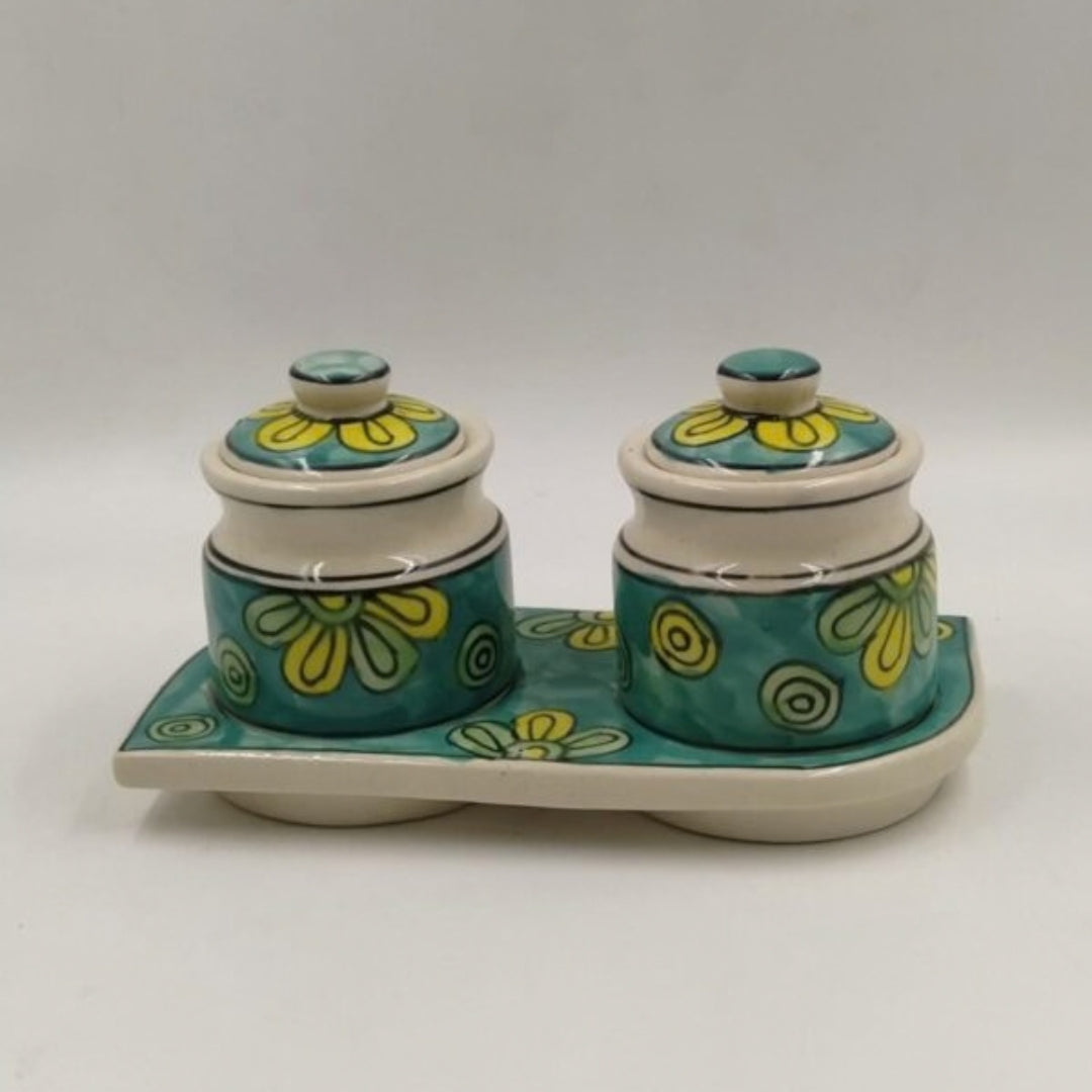 Pickle Jar Set – Yellow Flower
