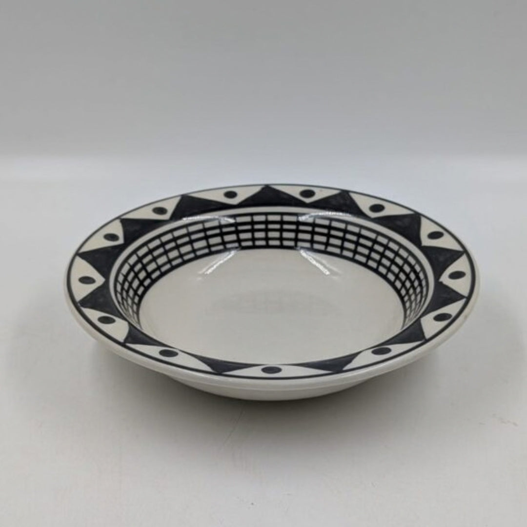 Soup Plates - Black & White Tribal / Geometric Pattern