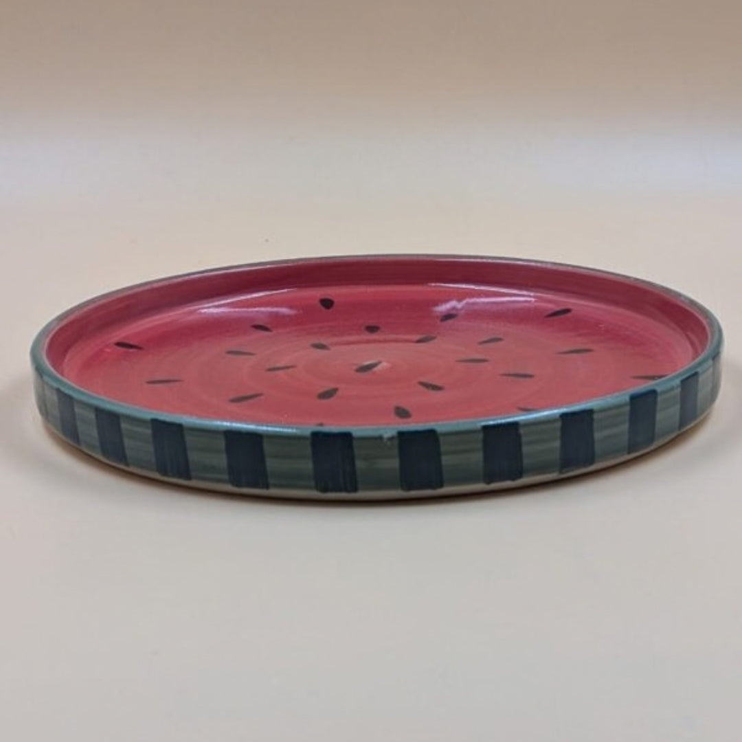 Plate - Watermelon Slice Pattern Quarter Plate, 20 cm