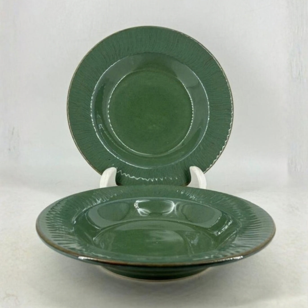 Soup Plates - Olive Green
