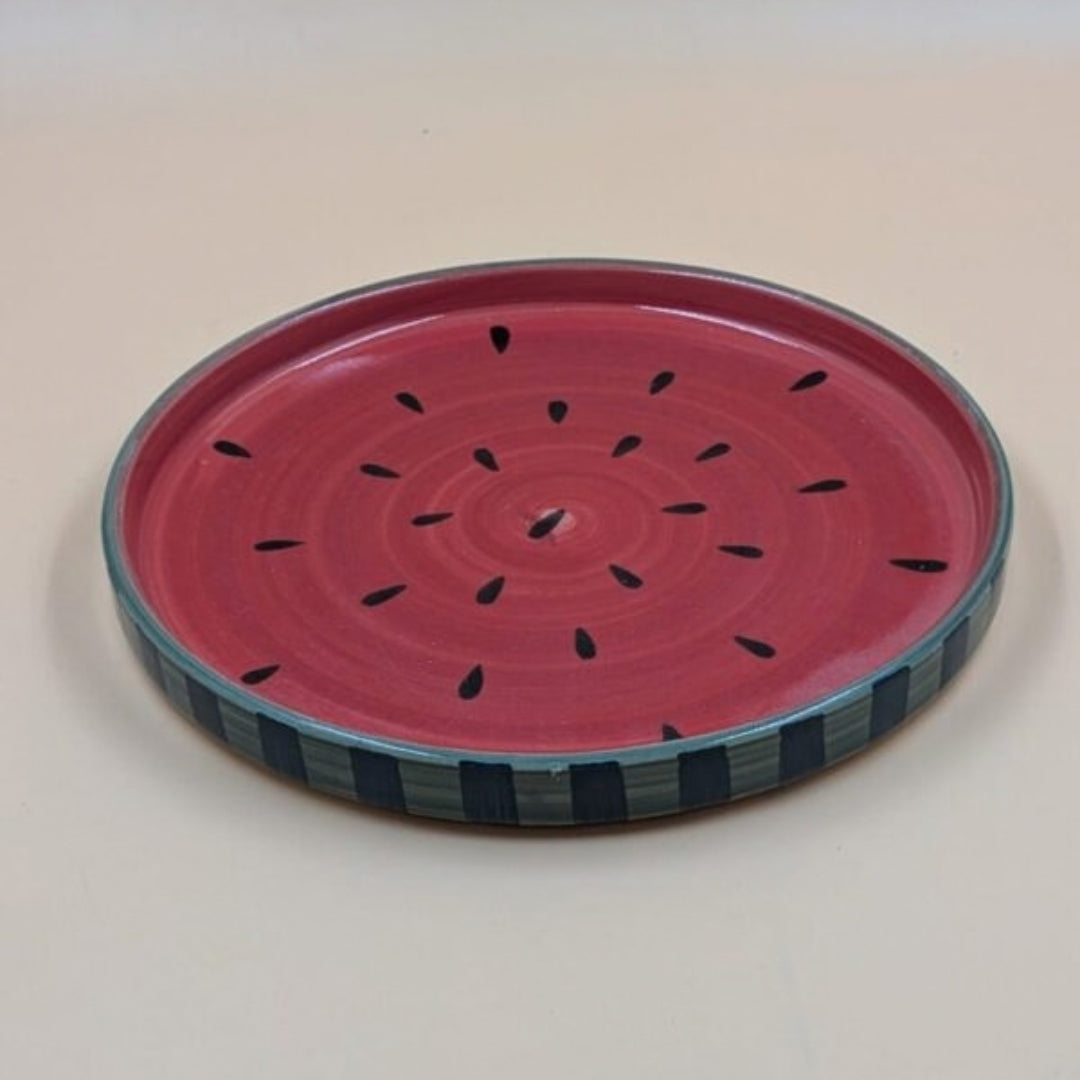 Plate - Watermelon Slice Pattern Quarter Plate, 20 cm