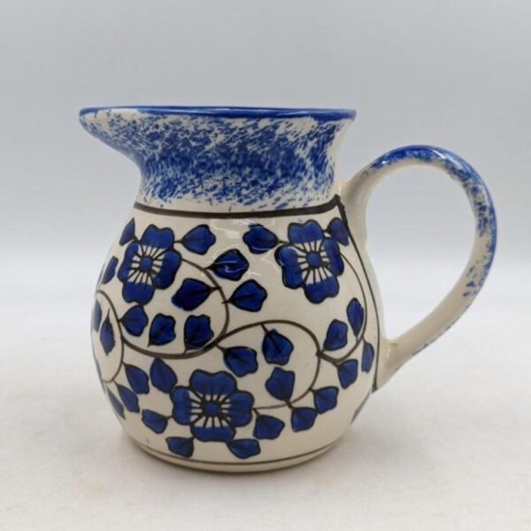 Jug - Blue & White Floral Handpainted