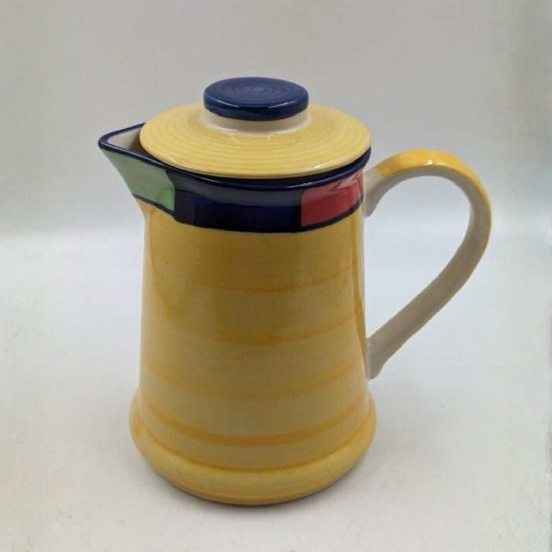 Jug - Yellow with Multicolour Neck