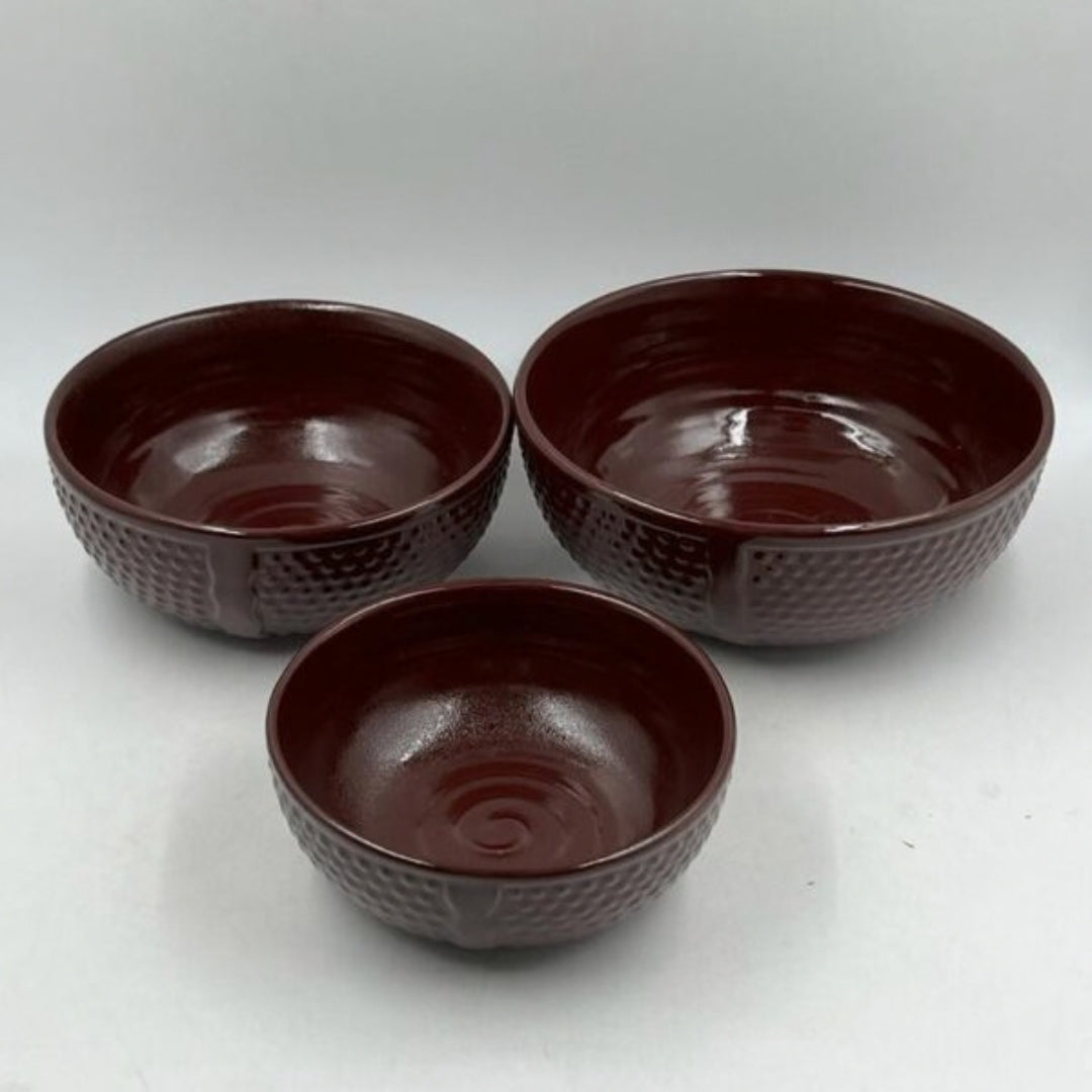 Serving Containers Set - Deep Wine Glossy