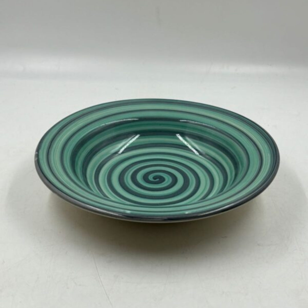 Soup Plates - Grey Swirl / Spiral Pattern