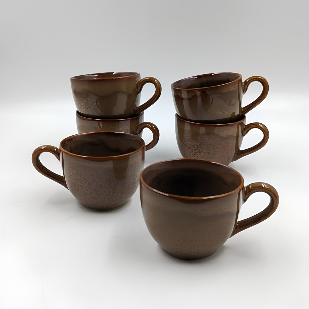 Cups Set - Set of 6, Brown