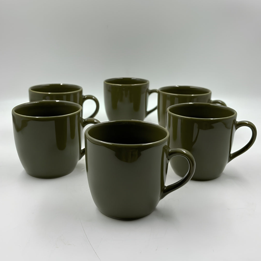Cups - Set of 6, Dark Green