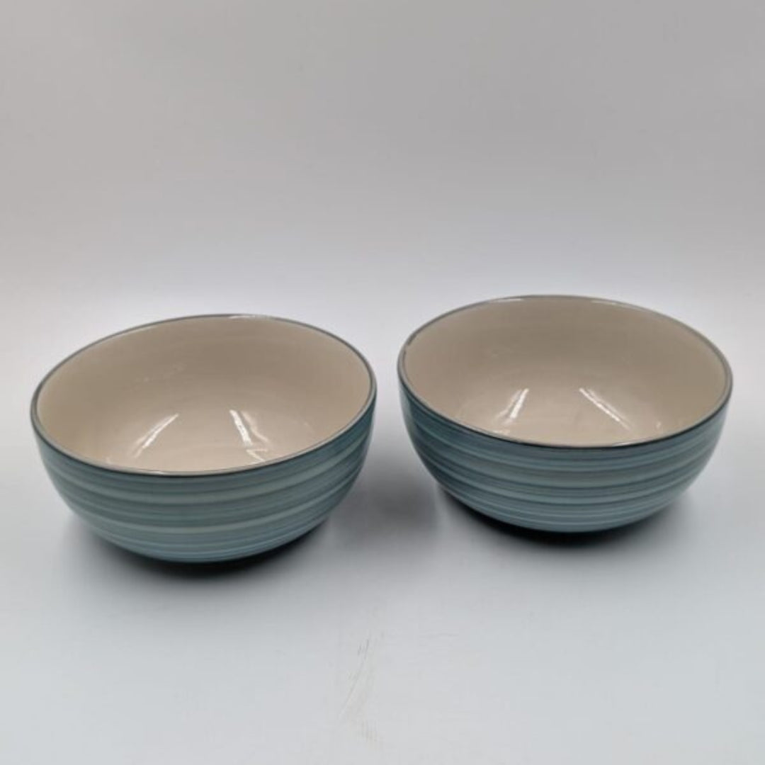 Serving Bowls - Sage Blue with Cream Interior