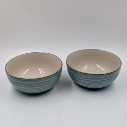 Serving Bowls - Sage Blue with Cream Interior