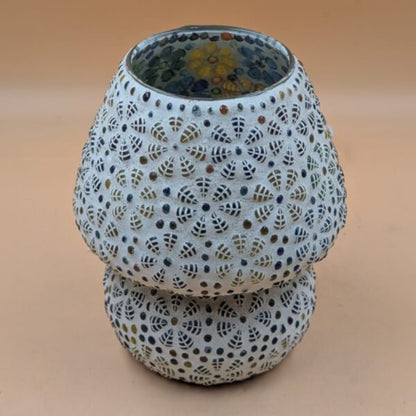 Mosaic Glass Mushroom Table Lamp