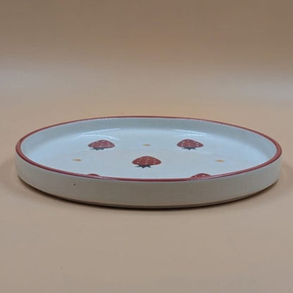 Plate - Strawberry & Daisy Pattern Quarter Plate, 20 cm