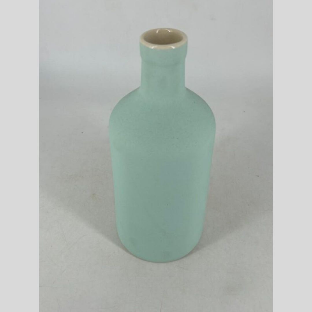 Bottle Flower Vase - Pastel Mint Green Matte