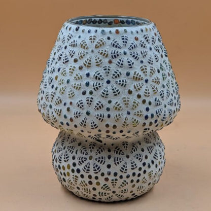 Mosaic Glass Mushroom Table Lamp