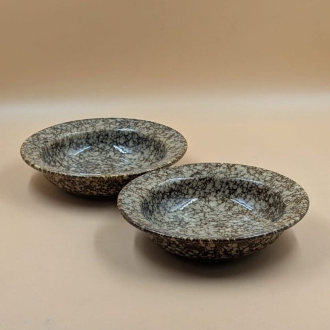 Soup Plates - Speckled Grey / Brown