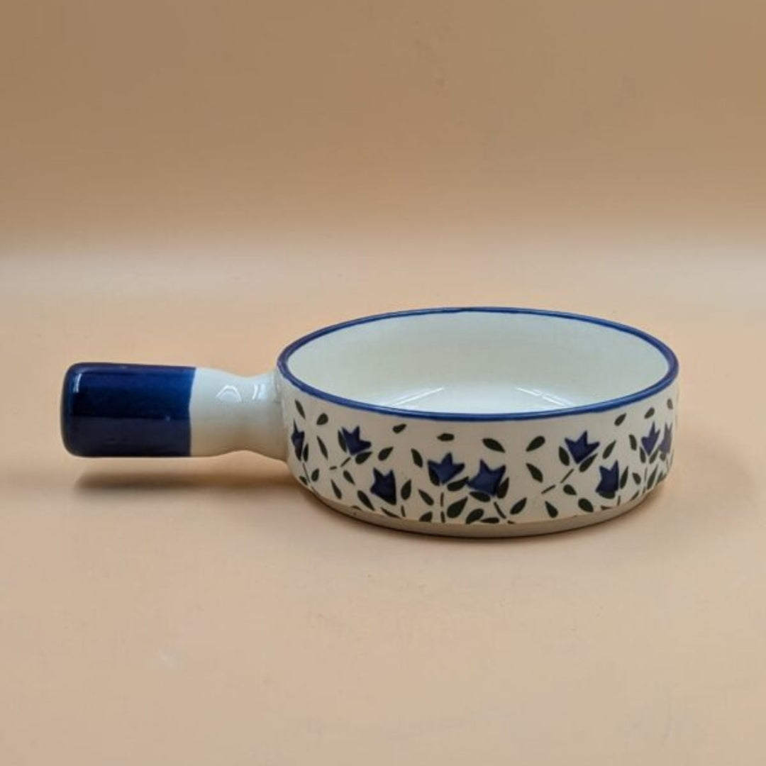Breakfast Bowl with Handle - Blue Floral