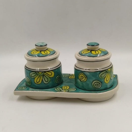 Pickle Jar Set – Yellow Flower