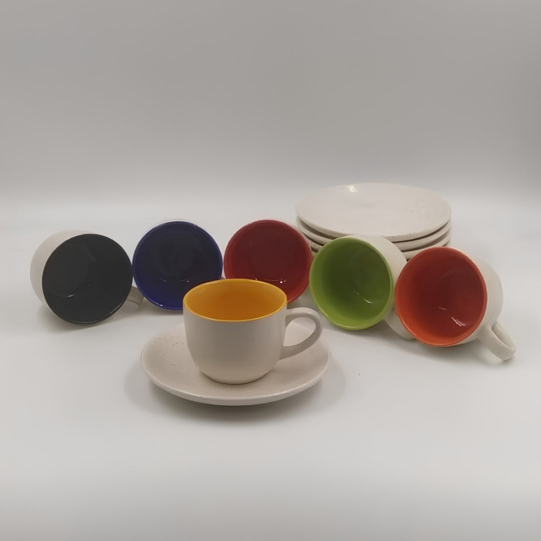 Cup Saucer – Multicolour inside