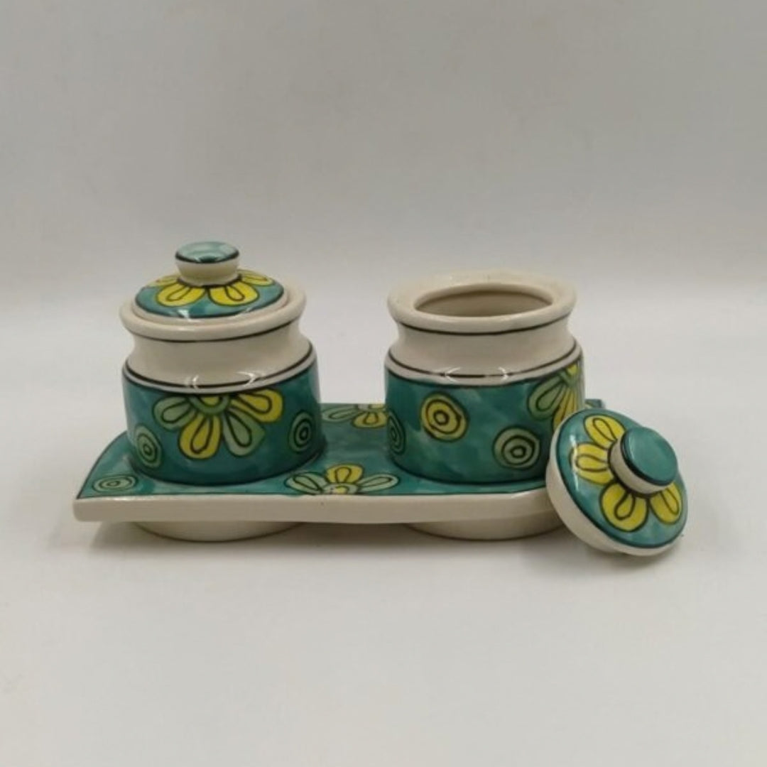 Pickle Jar Set – Yellow Flower