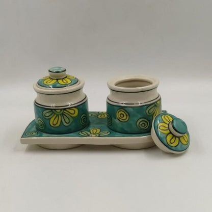 Pickle Jar Set – Yellow Flower