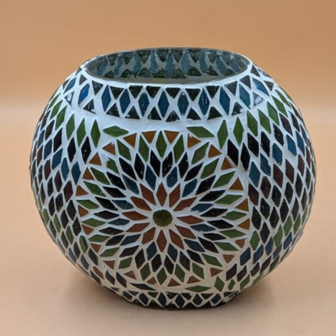 Mosaic Glass Globe Table Lamp