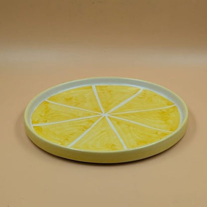 Plate - Yellow Lemon Slice Pattern