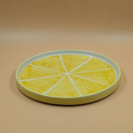 Plate - Yellow Lemon Slice Pattern