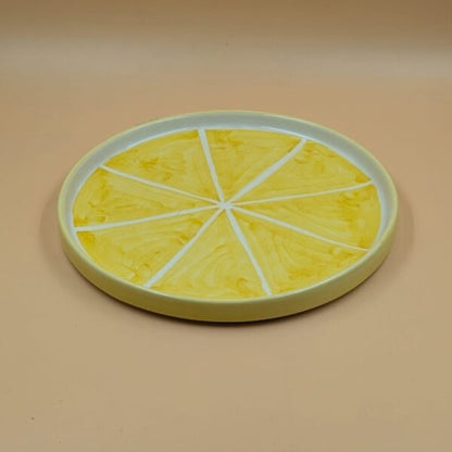 Plate - Yellow Lemon Slice Pattern