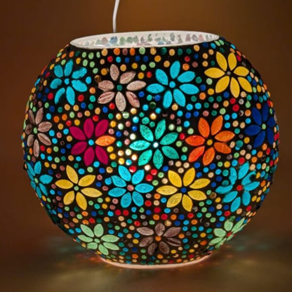 Mosaic Glass Globe Table Lamp