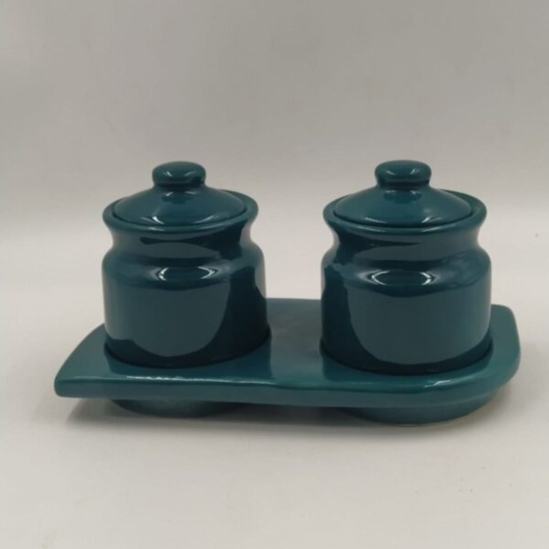 Pickle Jars Set – Dark Green Glaze