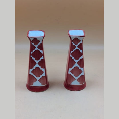 Flower Vase - Set of 2 Crimson Red