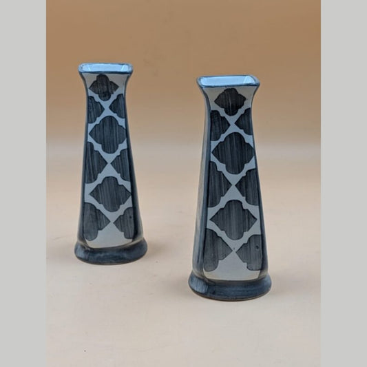 Flower Vase - Set of 2 Charcoal Grey