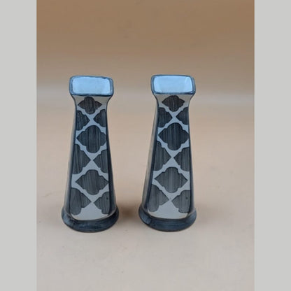 Flower Vase - Set of 2 Charcoal Grey