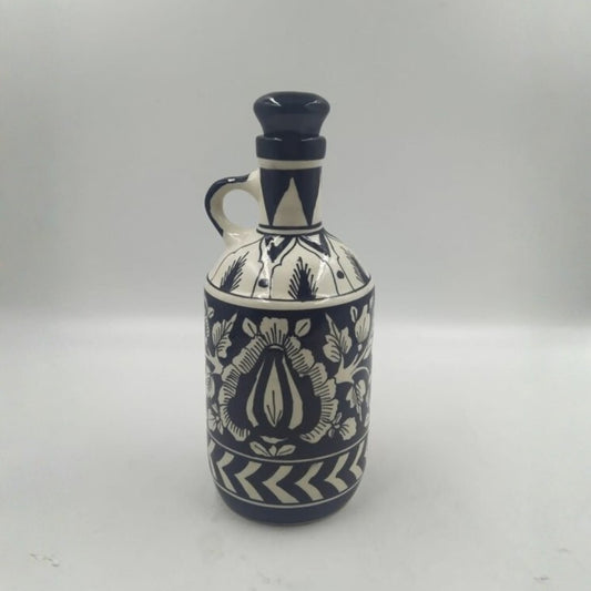 Oil Dispenser - Blue & White Handpainted
