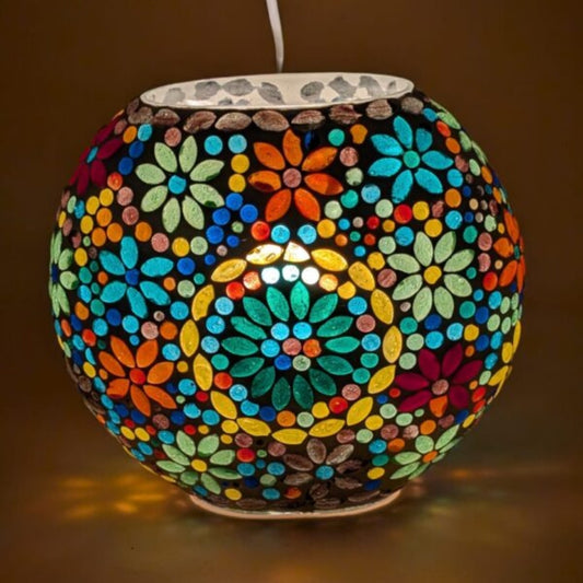 Mosaic Glass Globe Table Lamp