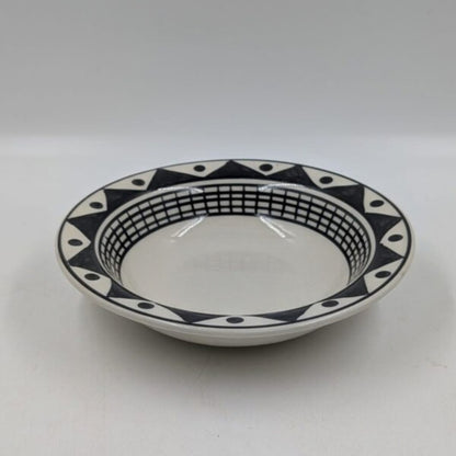 Soup Plates - Black & White Tribal / Geometric Pattern