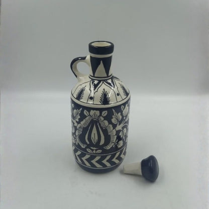Oil Dispenser - Blue & White Handpainted