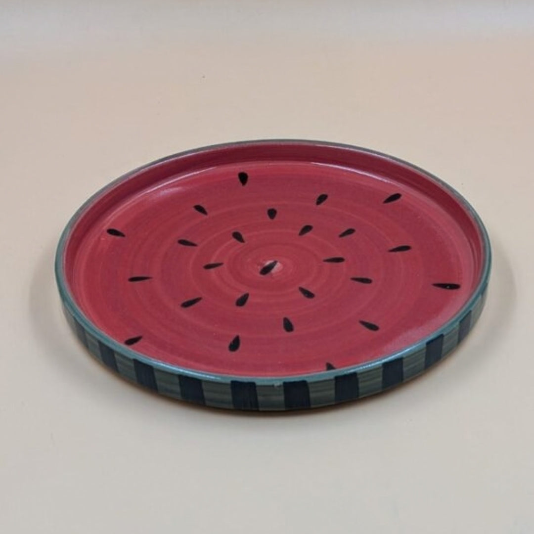 Plate - Watermelon Slice Pattern Quarter Plate, 20 cm
