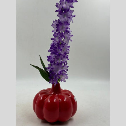 Pumpkin Flower Vase - Glossy Cherry Red