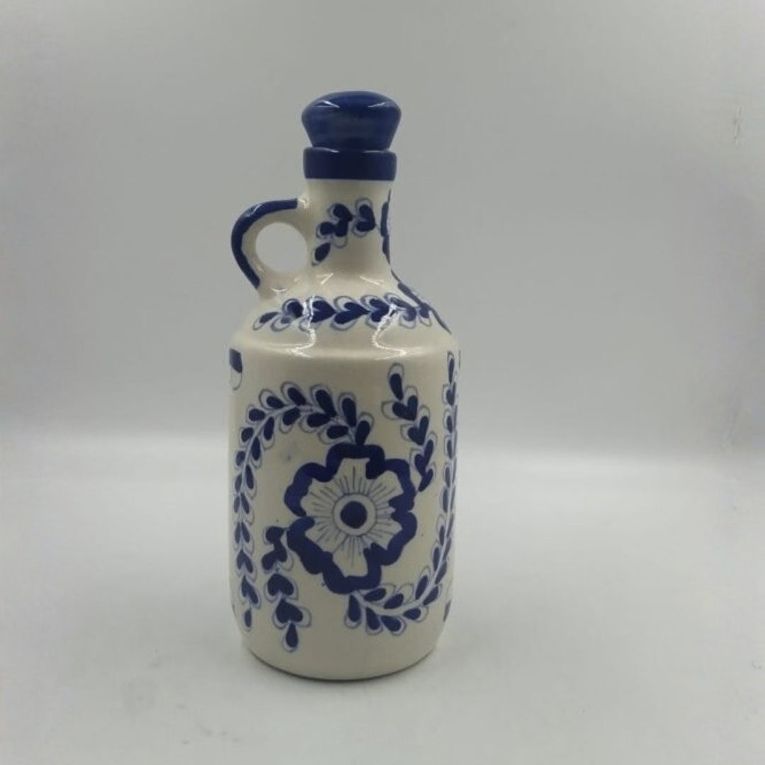 Oil Dispenser - White & Blue Floral Print