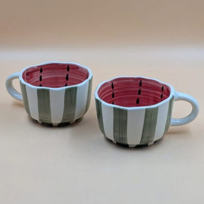 Ceramic Soup Cups - Watermelon Theme