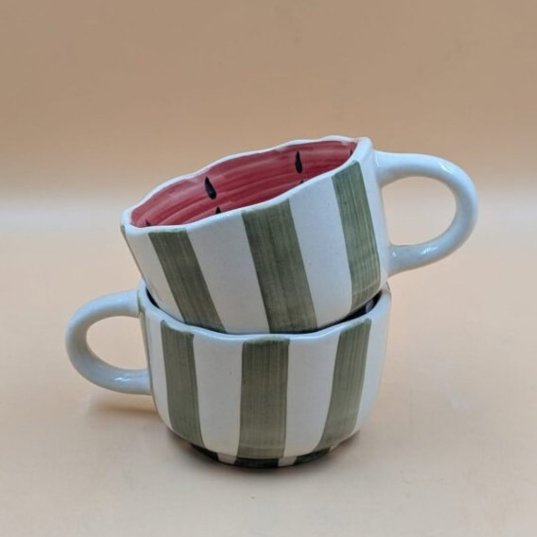 Ceramic Soup Cups - Watermelon Theme