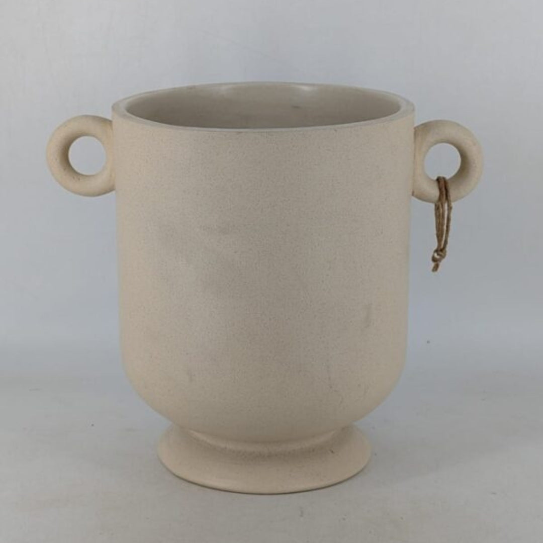 Planter - Off-White Dual Handle Pot & Trophy Planter