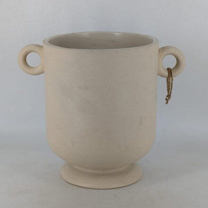 Planter - Off-White Dual Handle Pot & Trophy Planter