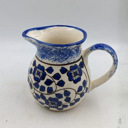 Jug - Blue & White Floral Handpainted