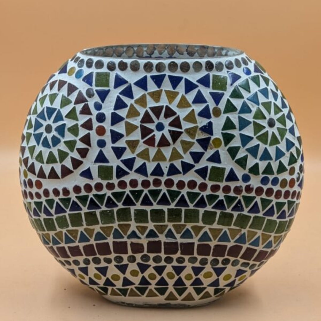 Mosaic Glass Globe Table Lamp