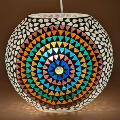 Mosaic Glass Globe Table Lamp