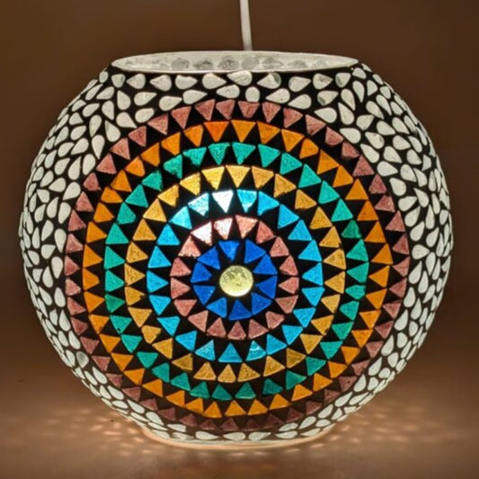 Mosaic Glass Globe Table Lamp