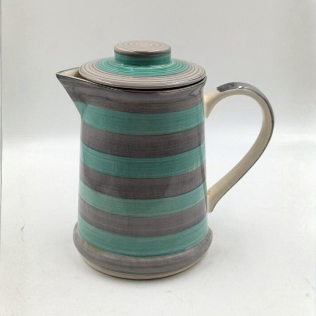 Jug - Green & Grey Striped